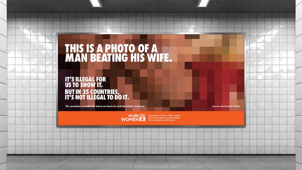 Why UN Women is promoting a photo of a man beating his wife