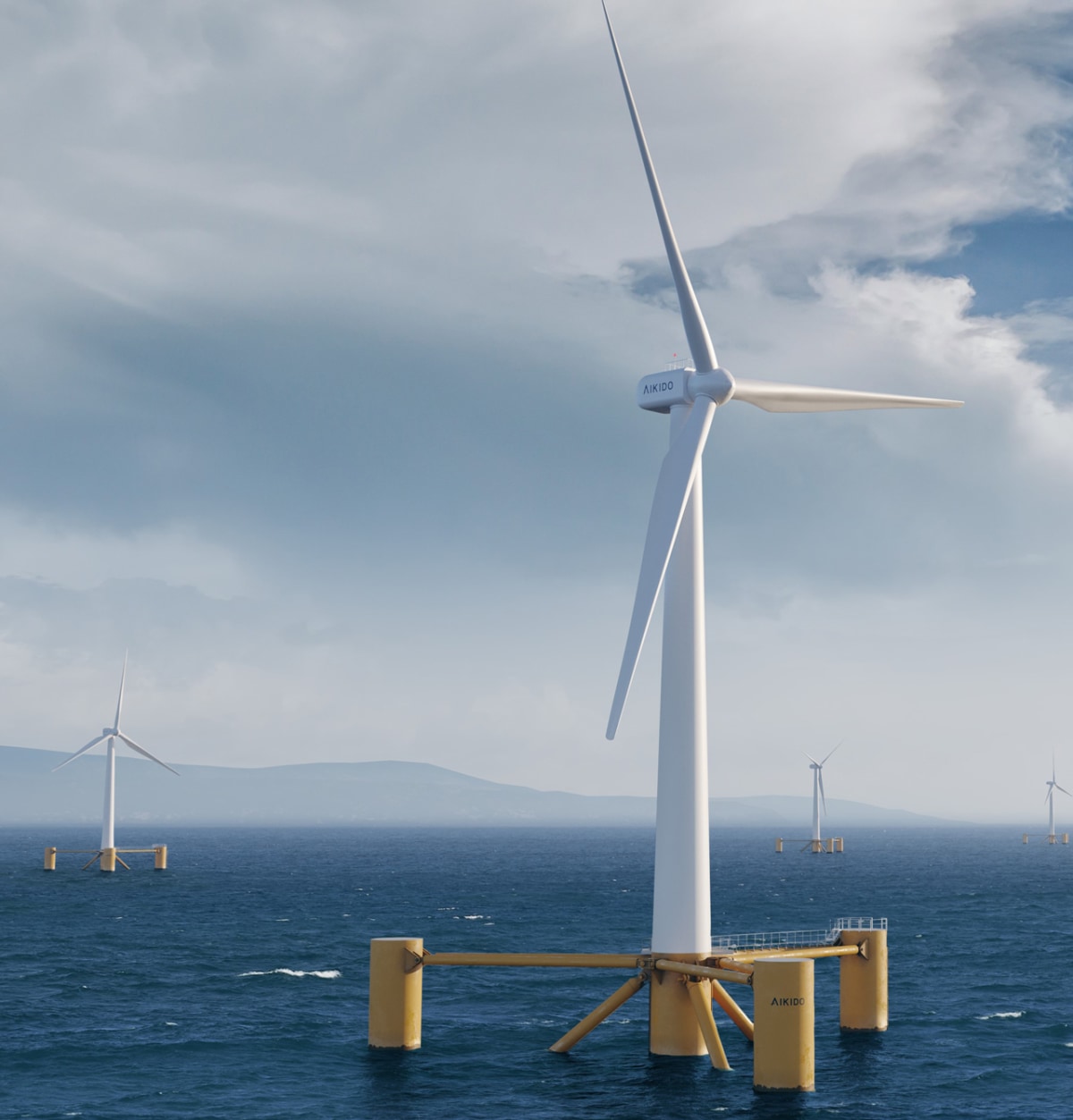 This floating wind turbine is designed to pop up in the open ocean