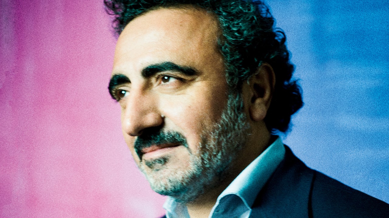 Chobani CEO Hamdi Ulukaya speaking at a company event