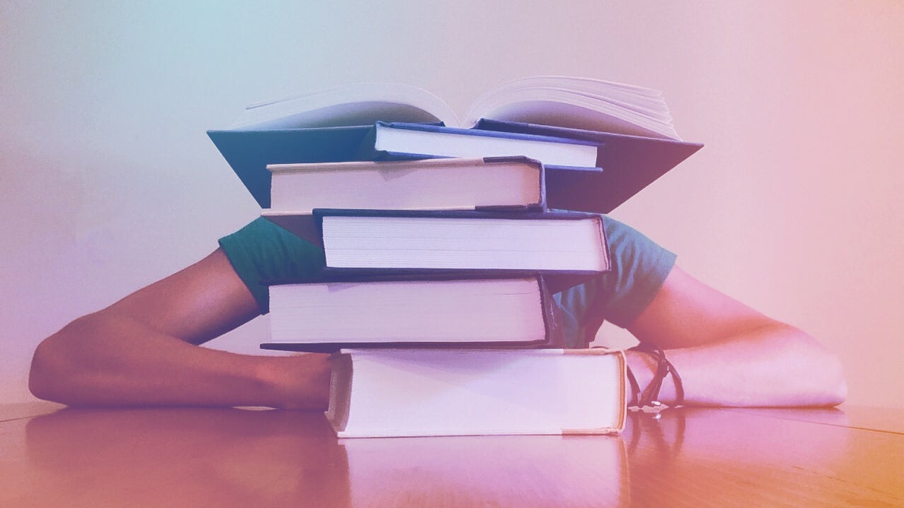Person studying and learning new skills