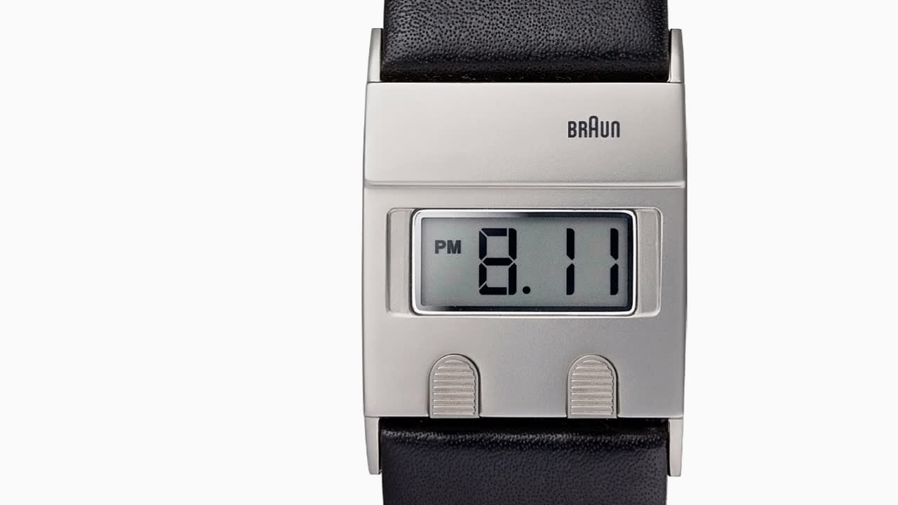 Braun Reissues A Sleek Digital Watch by Dieter Rams