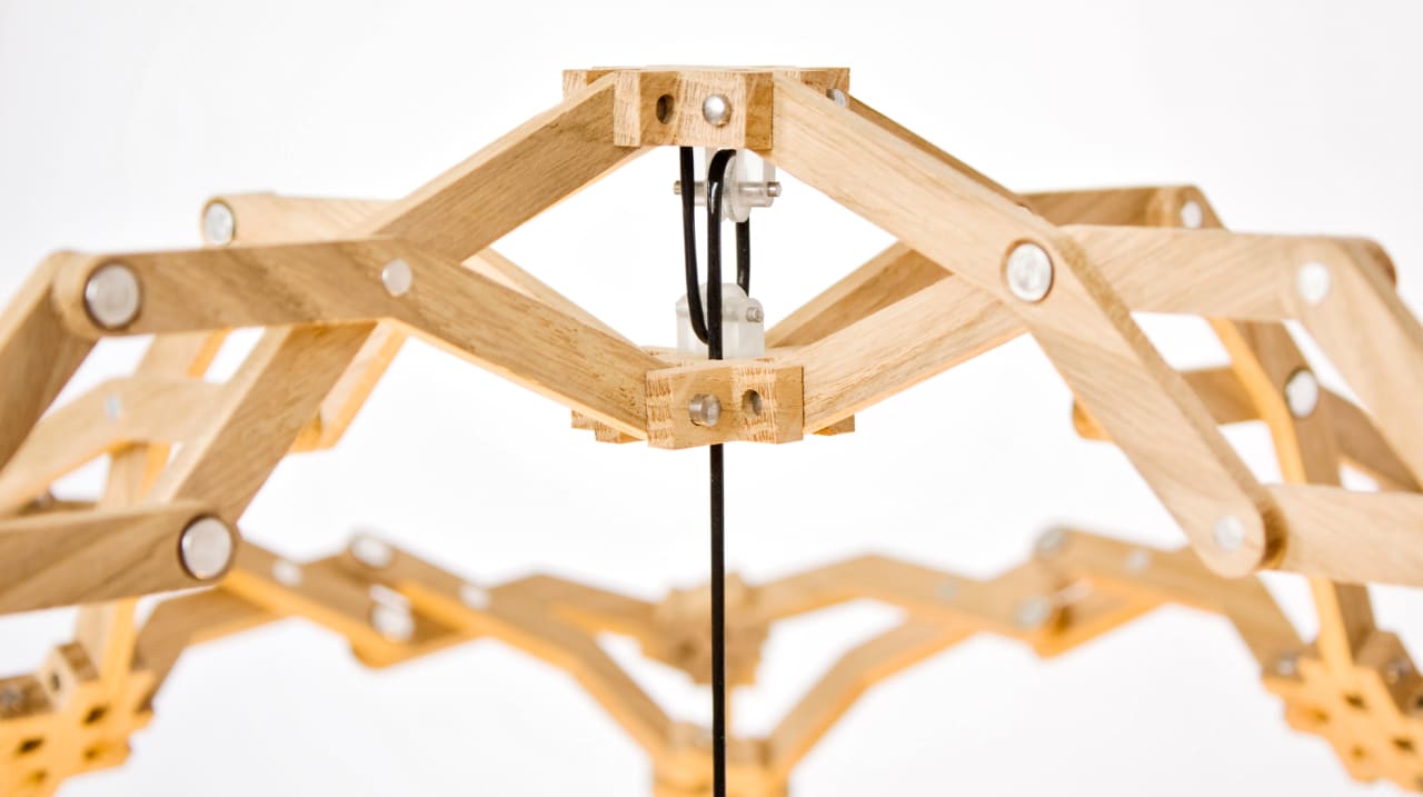 An Ingenious Expandable Lamp, Inspired By A Hoberman Sphere