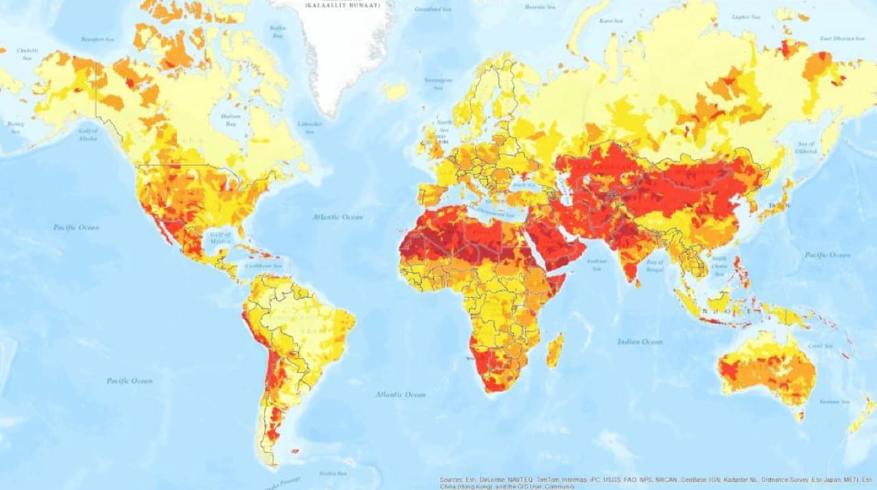 An Incredibly Detailed Map Shows The Potential Of Global Water Risks