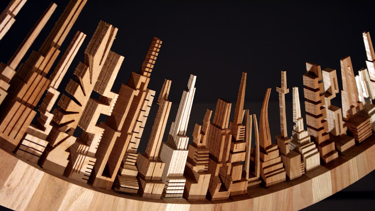 Check Out These Breathtaking Urban Landscapes Made Out Of Wood Scraps