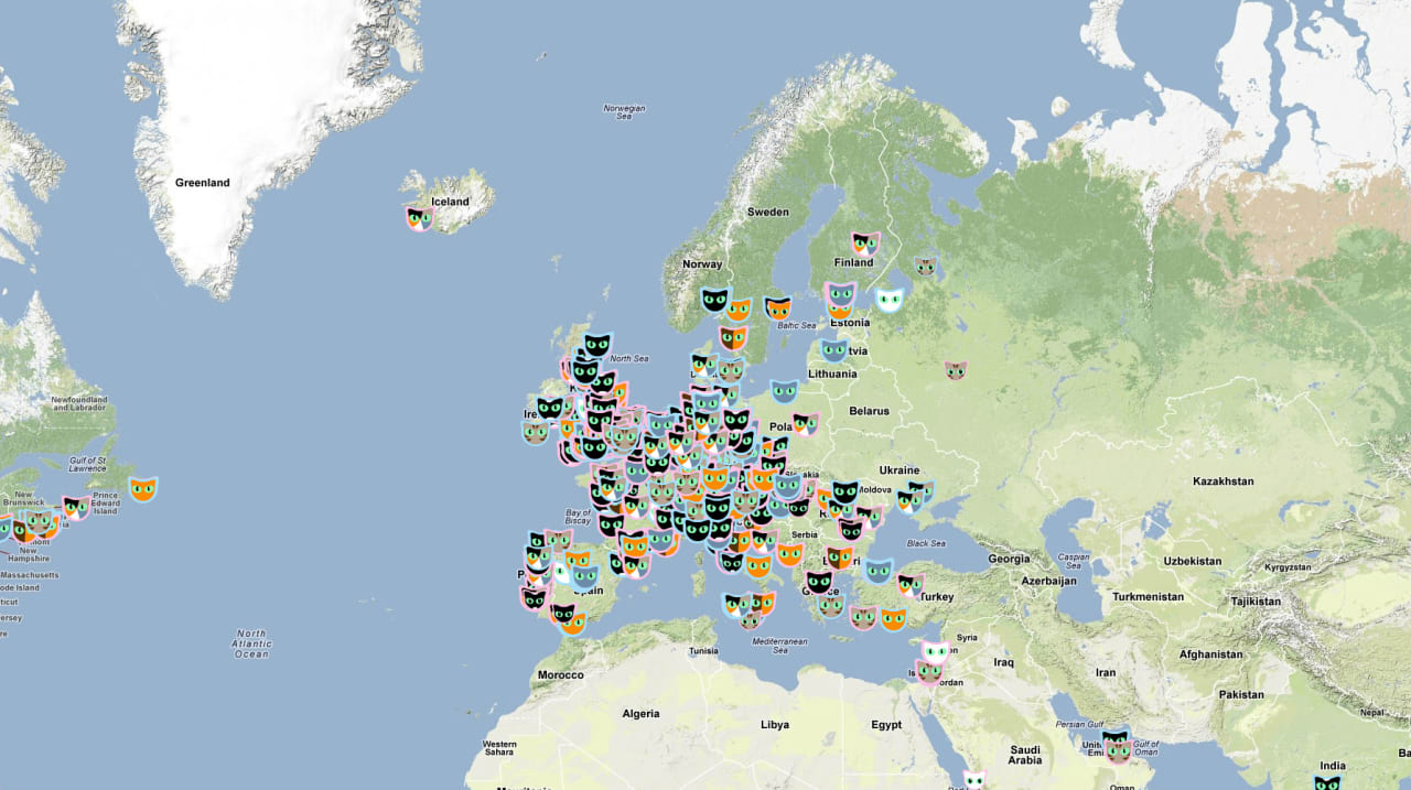 Put Your Cat On The Map (The Interactive Map of the World’s Cats That
