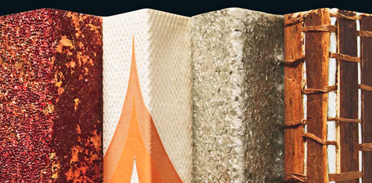 These Luxurious 3-D Wallpapers Are Lush With Beads, Glittery Sand, And