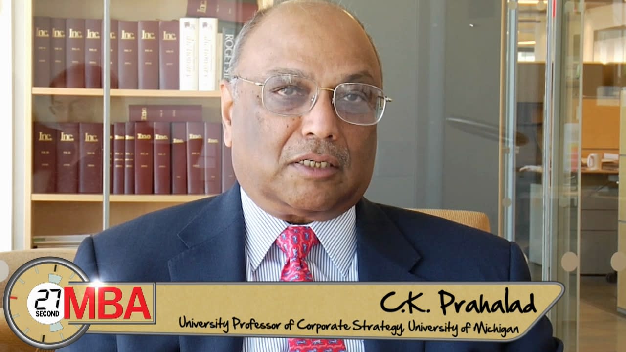 C.K. Prahalad How do you think about sustainability?