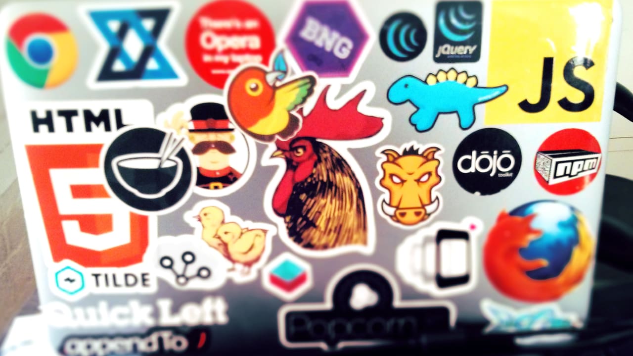 Startup People Have Tons Of Stickers On Their Laptops
