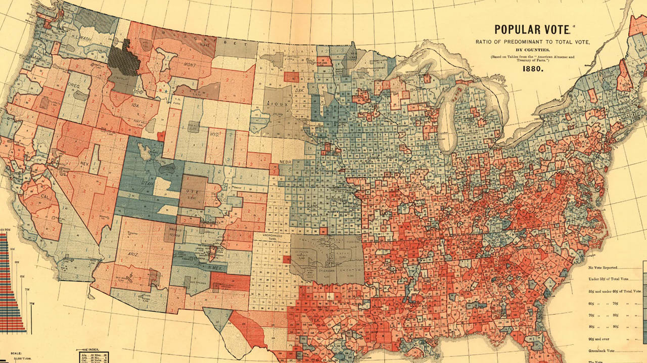 What The Nation’s First Electoral Map Reveals About Today’s Partisan D