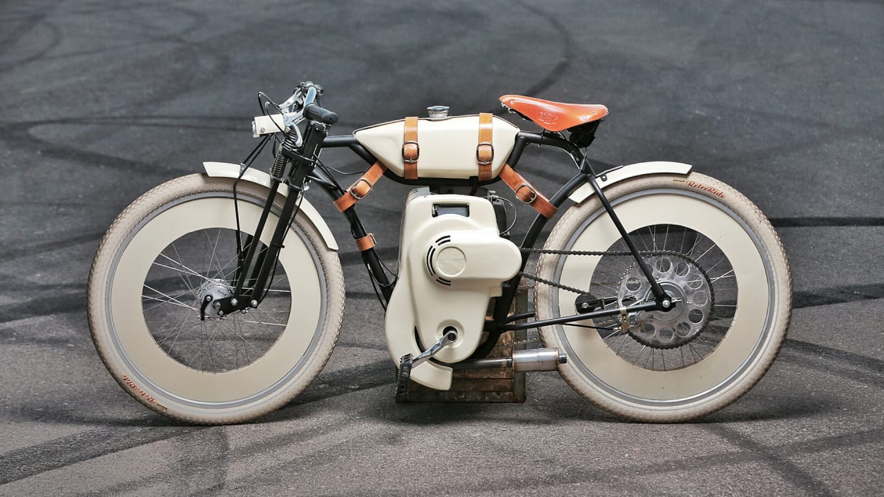 vintage motorised bicycle