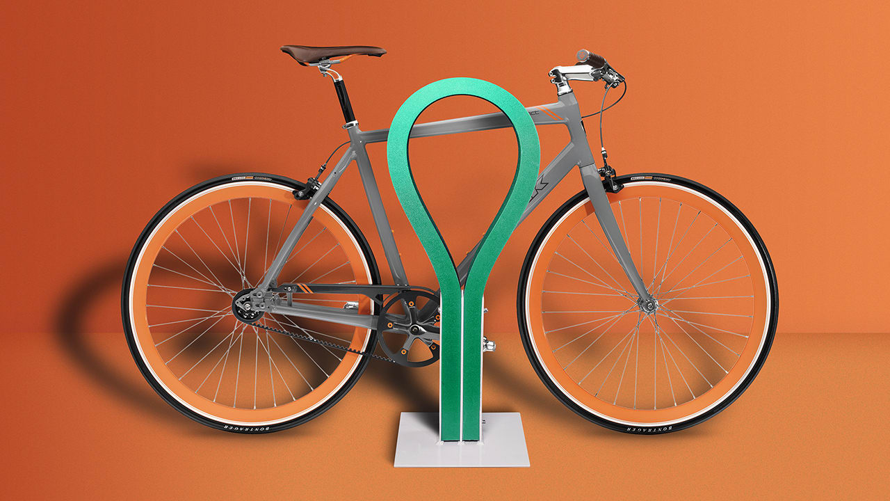 Reinventing The Bike Rack With Flexible Rubber