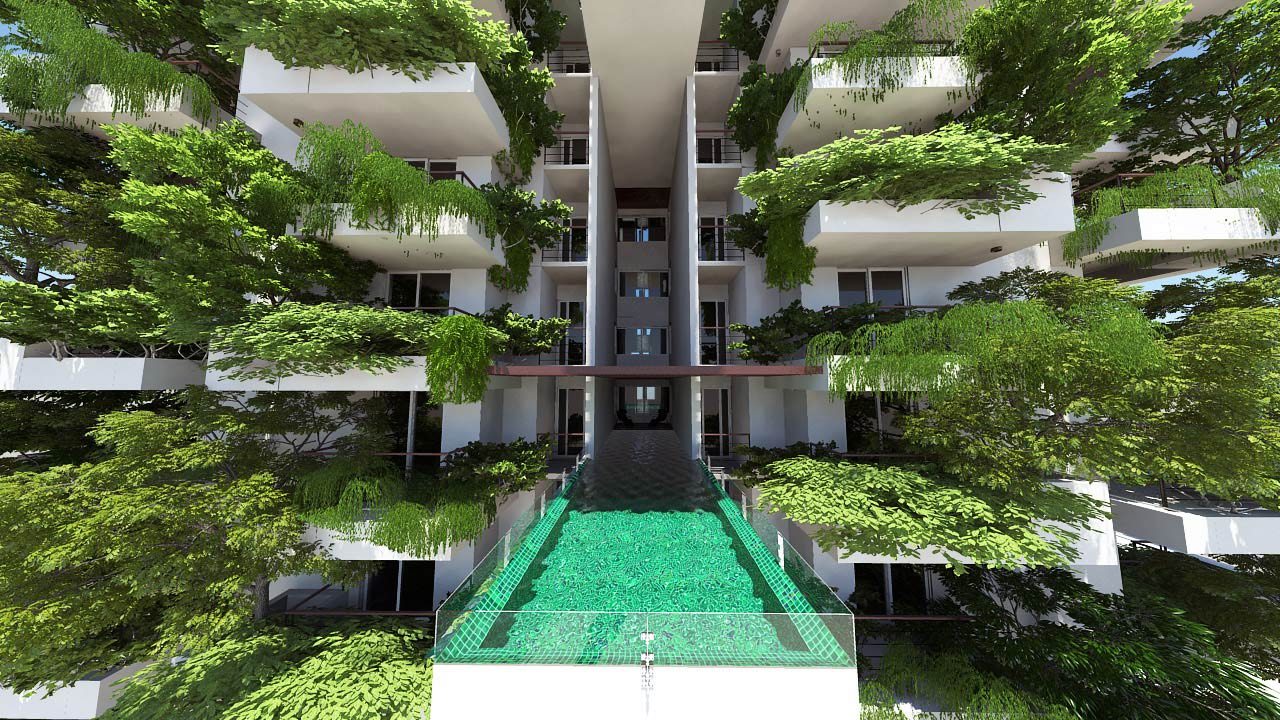 This 46Floor Living HighRise Is Covered In A Forest