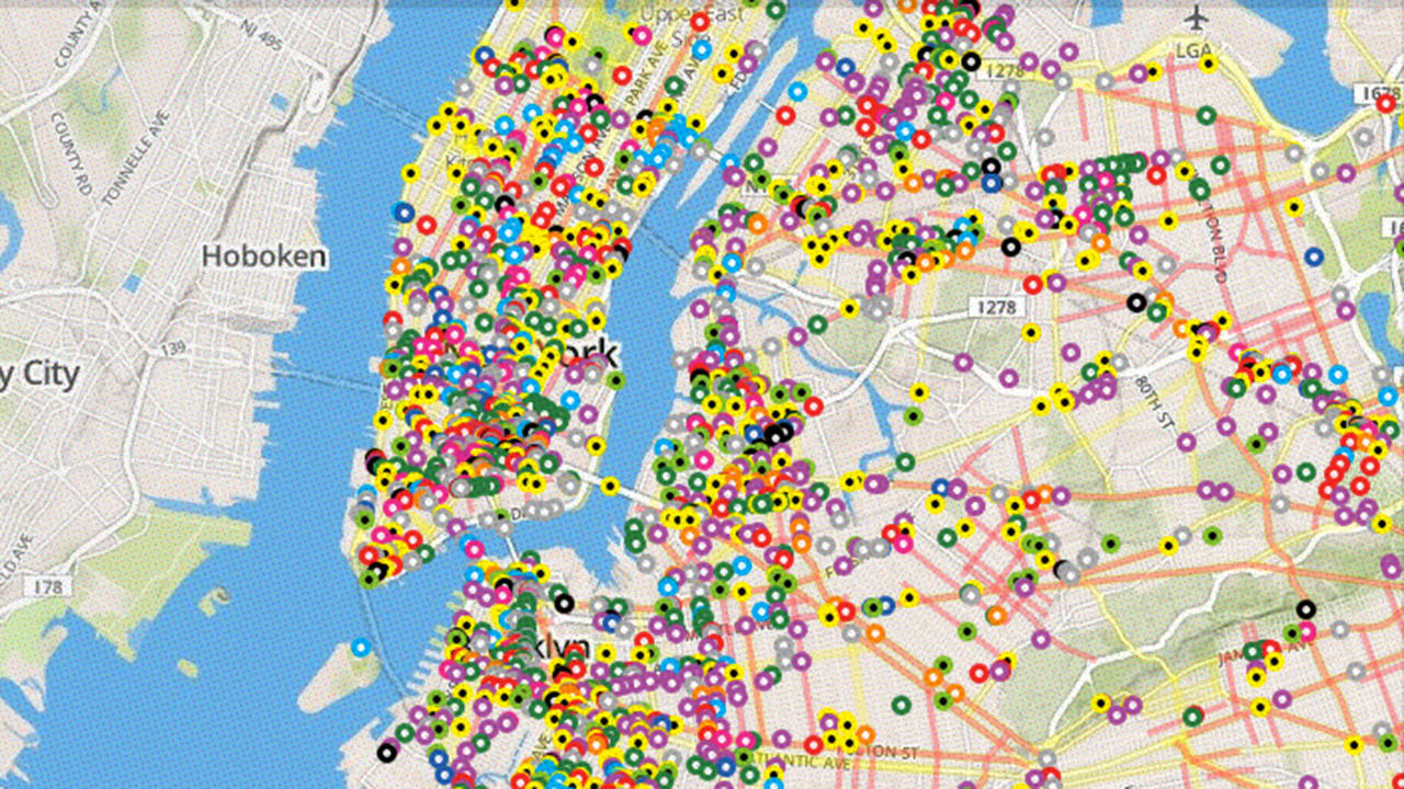 A Live, Crowdsourced Map Of New York Bike Safety Issues