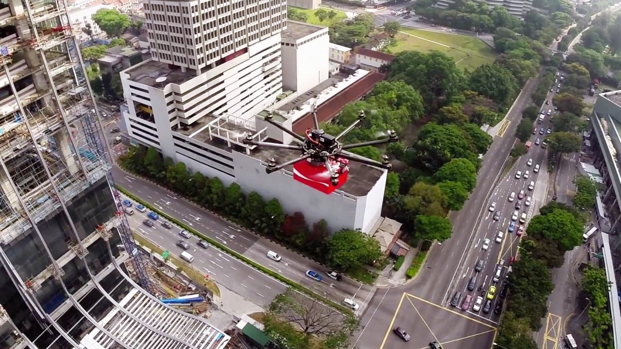 Coke Uses Drones To Deliver Refreshment To Singapore’s Migrant Workers