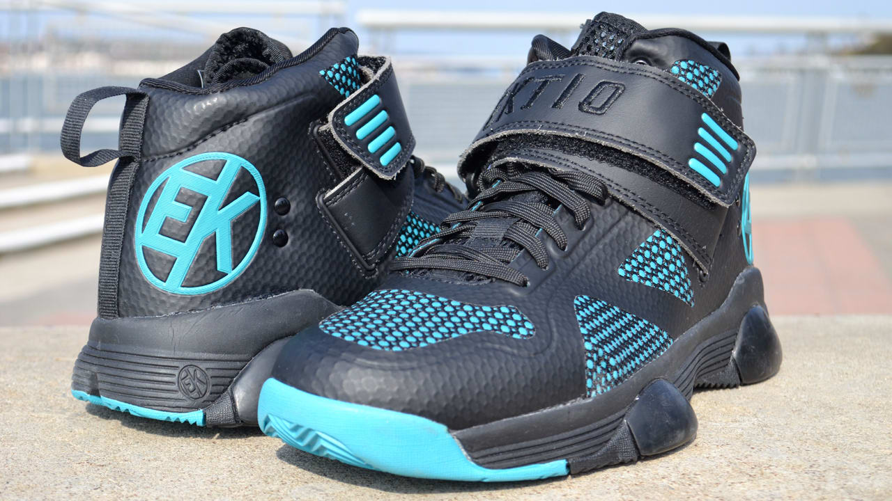 black and teal basketball shoes