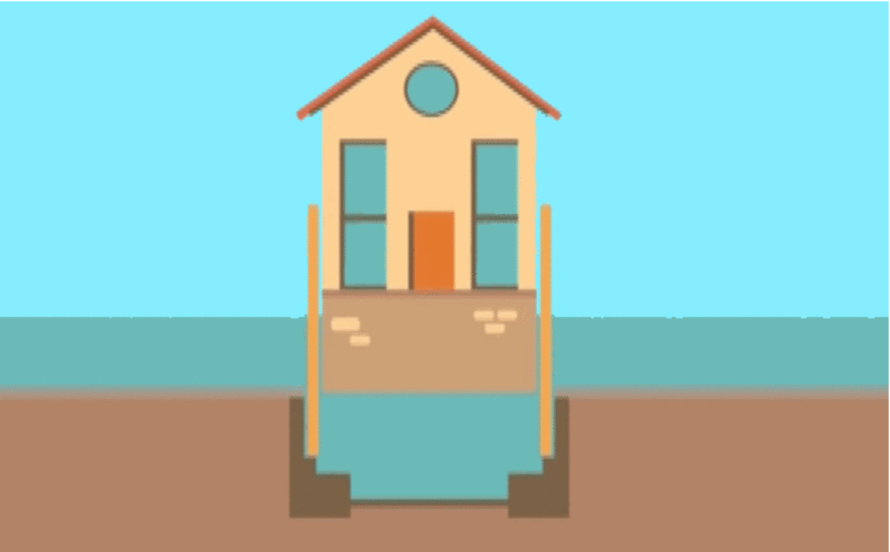 In A Flood, This Amphibious House Starts To Float