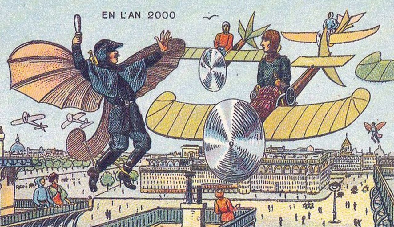 Image result for These postcards from France in 1900 show an artistic vision of what they thought the year 2000 would look like
