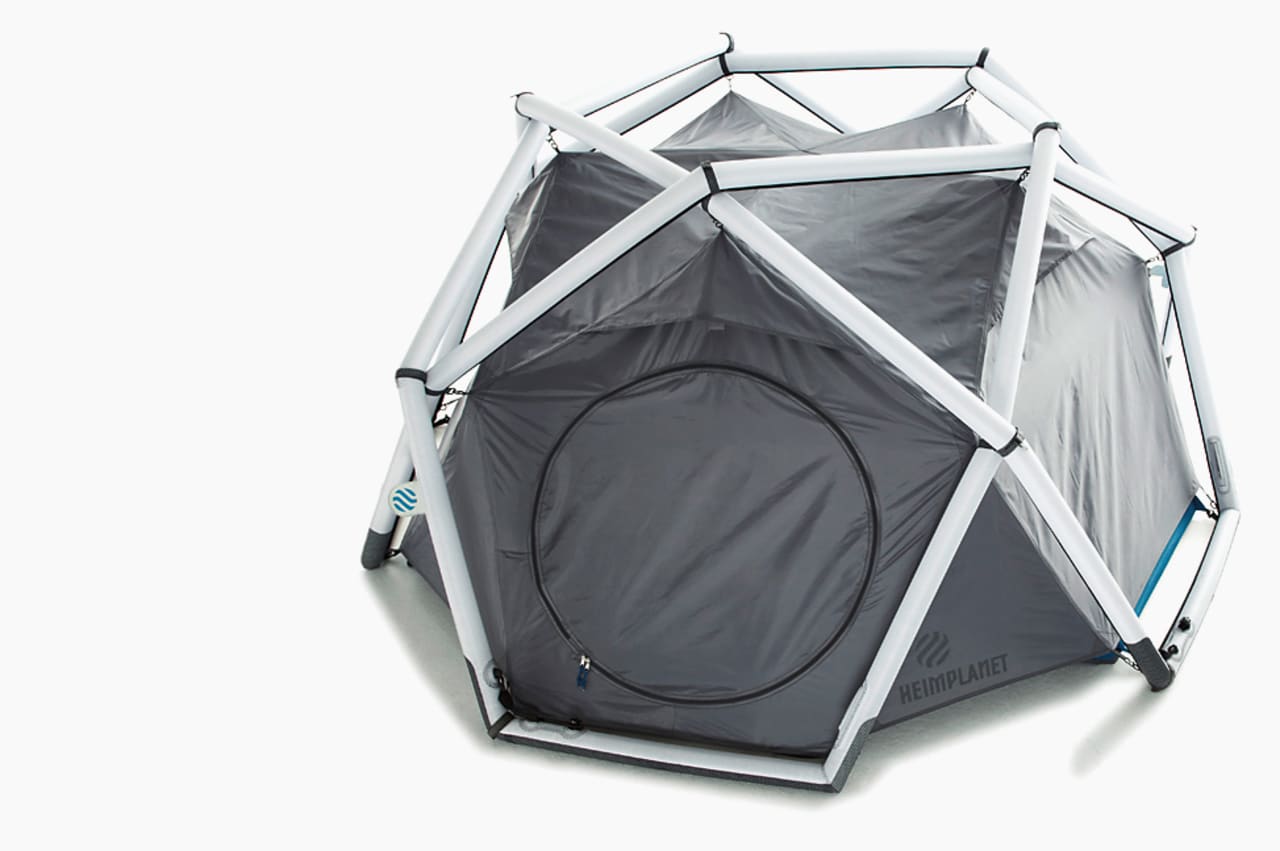 Inflatable Geodesic Tent Makes Tent Poles Obsolete