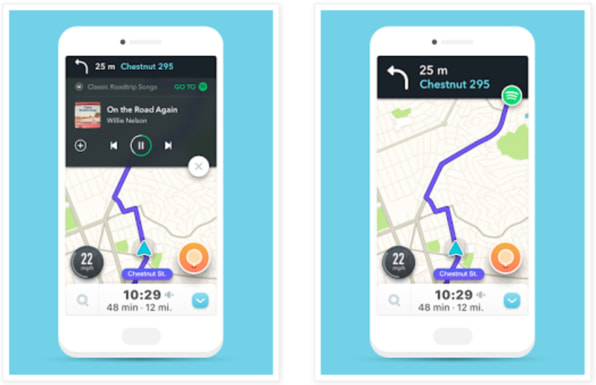 google maps driving mode spotify