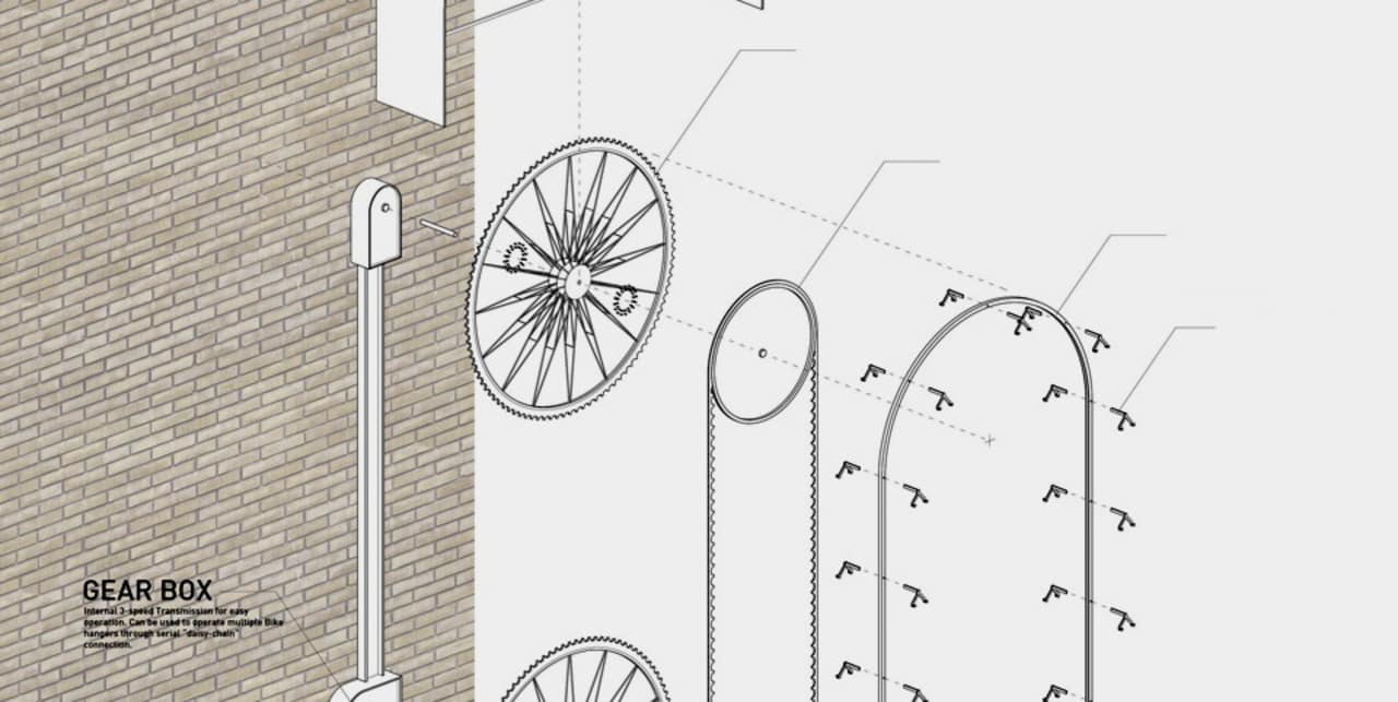 bicycle wheel rack