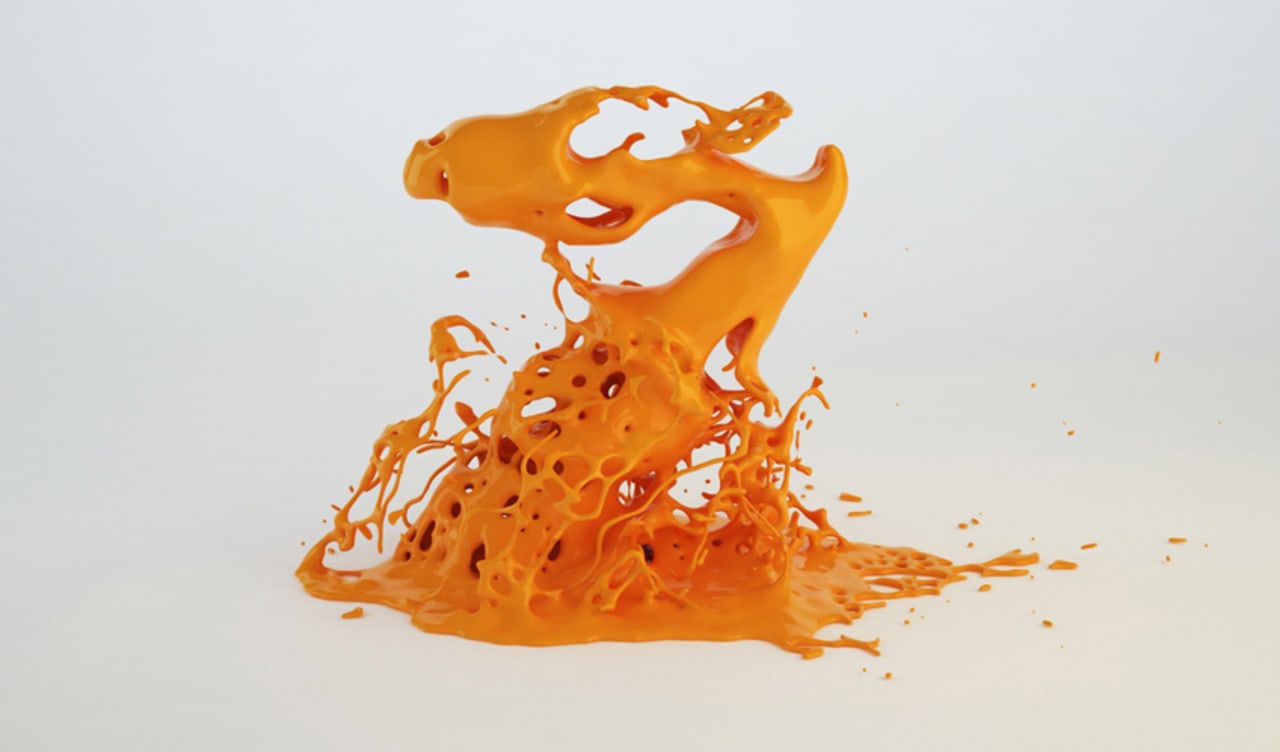 A Typeface Made Of Exploding (Virtual) Paint