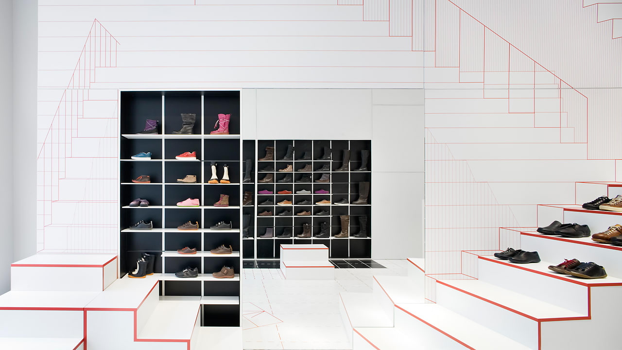 Camper’s New Shoe Store Visualizes The Act Of Walking
