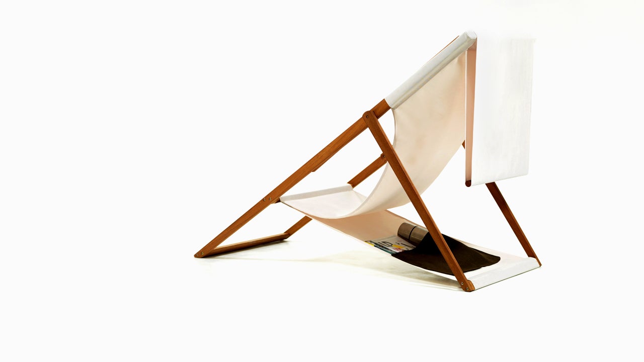 Clever Beach Chair Has Storage (And Shade) Built In