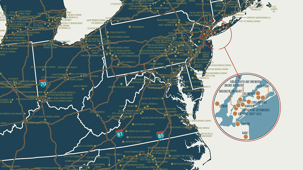 Map Of America’s 1,000 Breweries