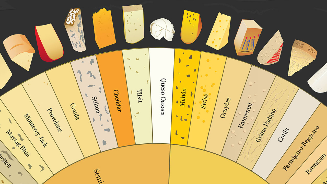Infographic How To Tell The Difference Between Varieties Of Cheese