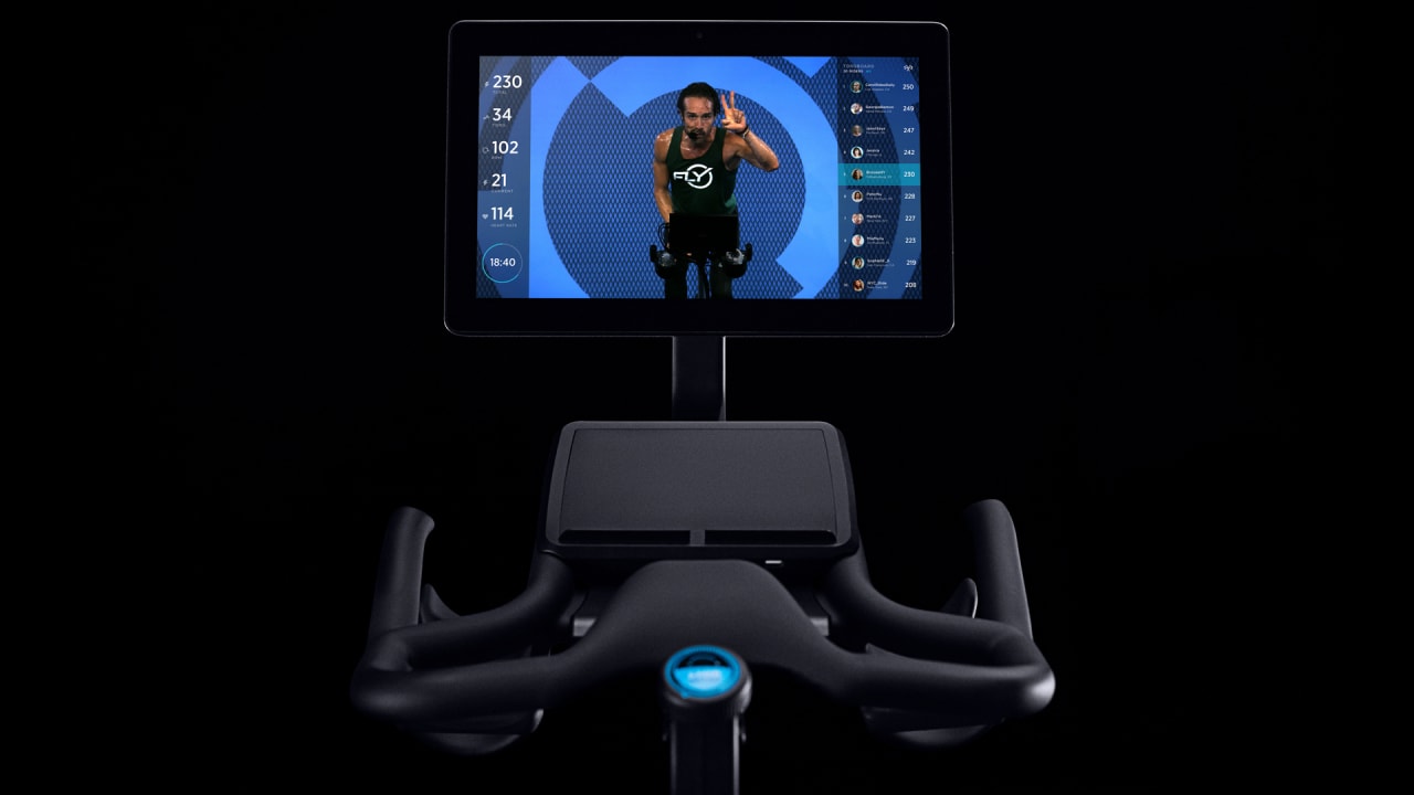 Flywheel bike hot sale screen