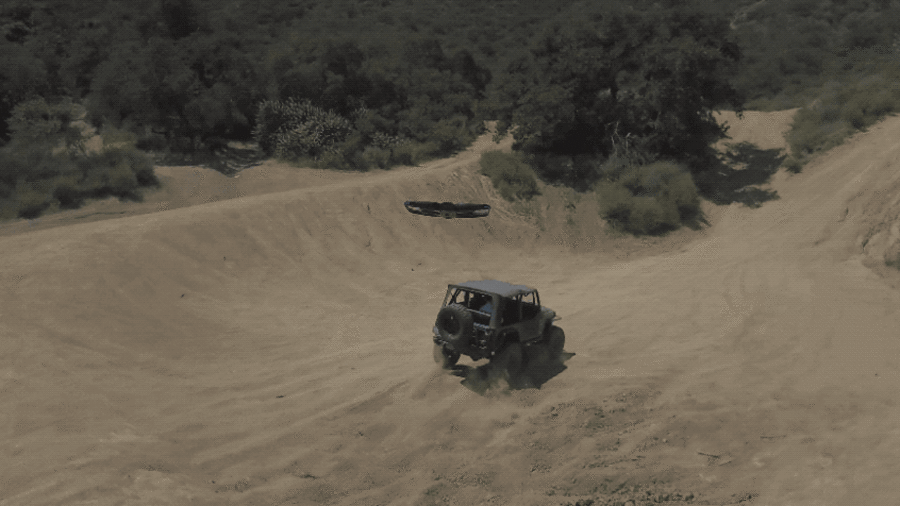 drone on car
