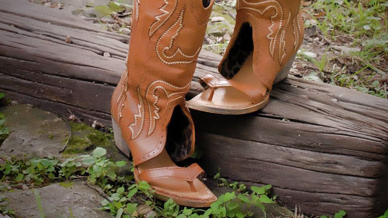 These cowboy boot sandals started as a 