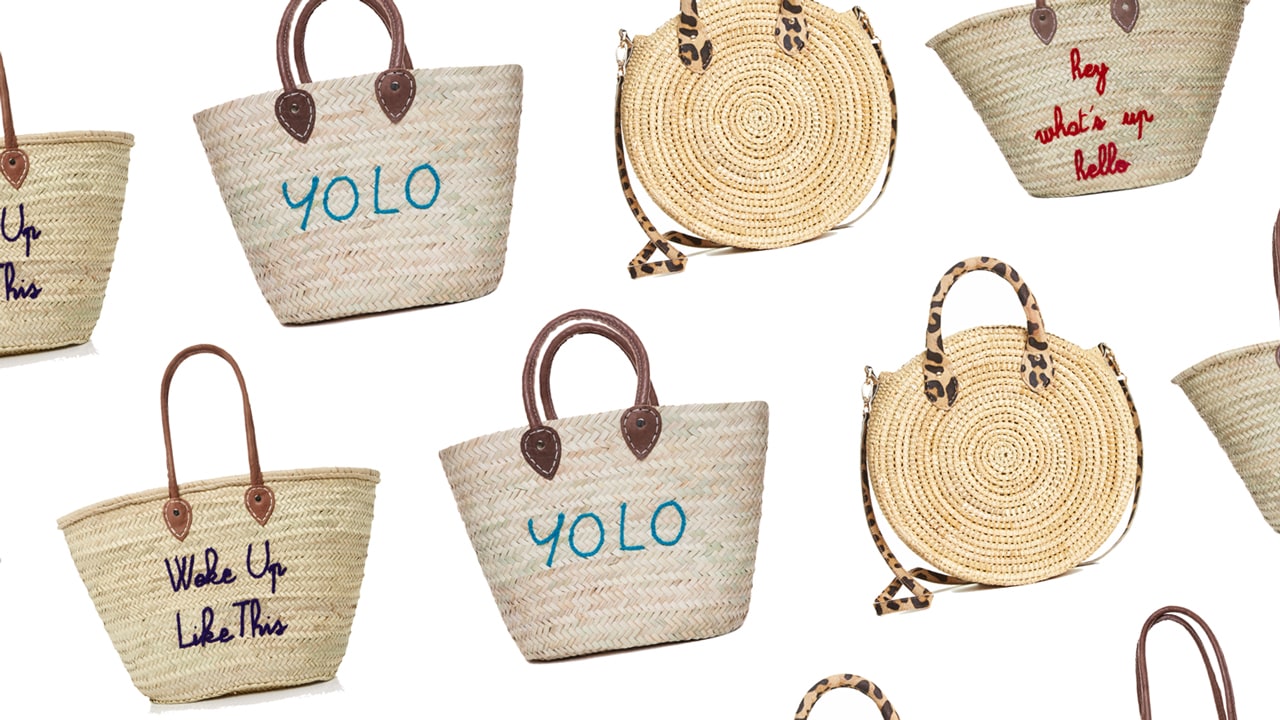 Poolside: Are you ready to make your straw bag a year-round accessory?
