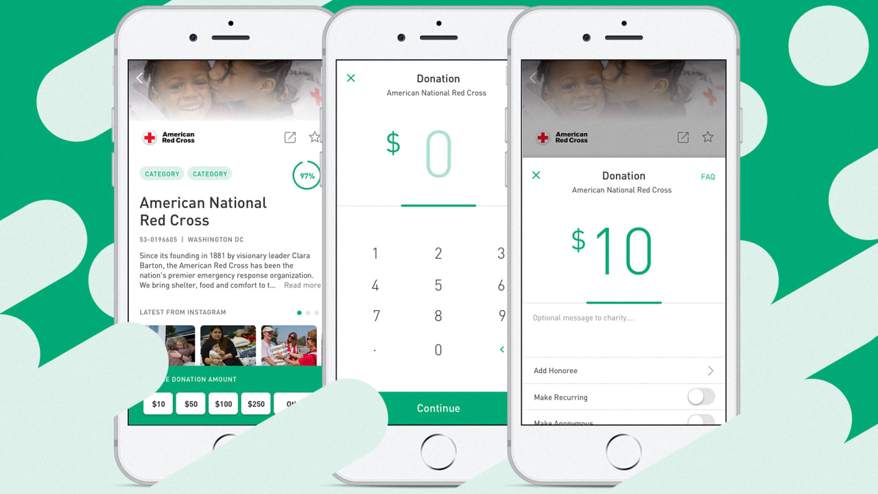 Givz lets you give to charity with just a click