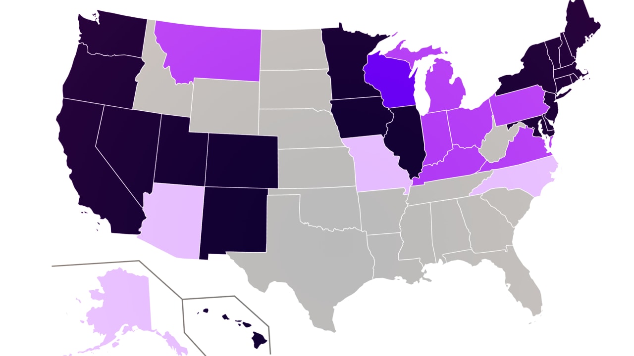 Right To Work States Map