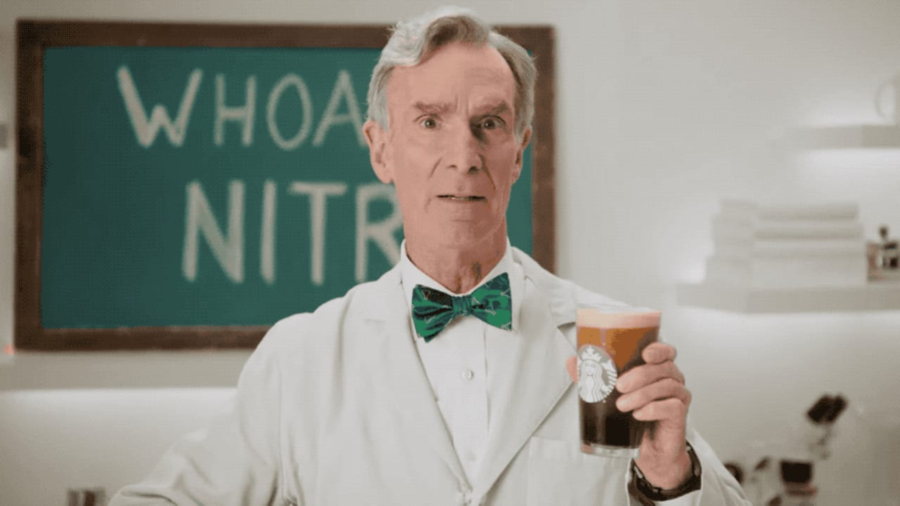 Bill Nye breaks down the science of Starbucks’s Nitro Cold Brew.