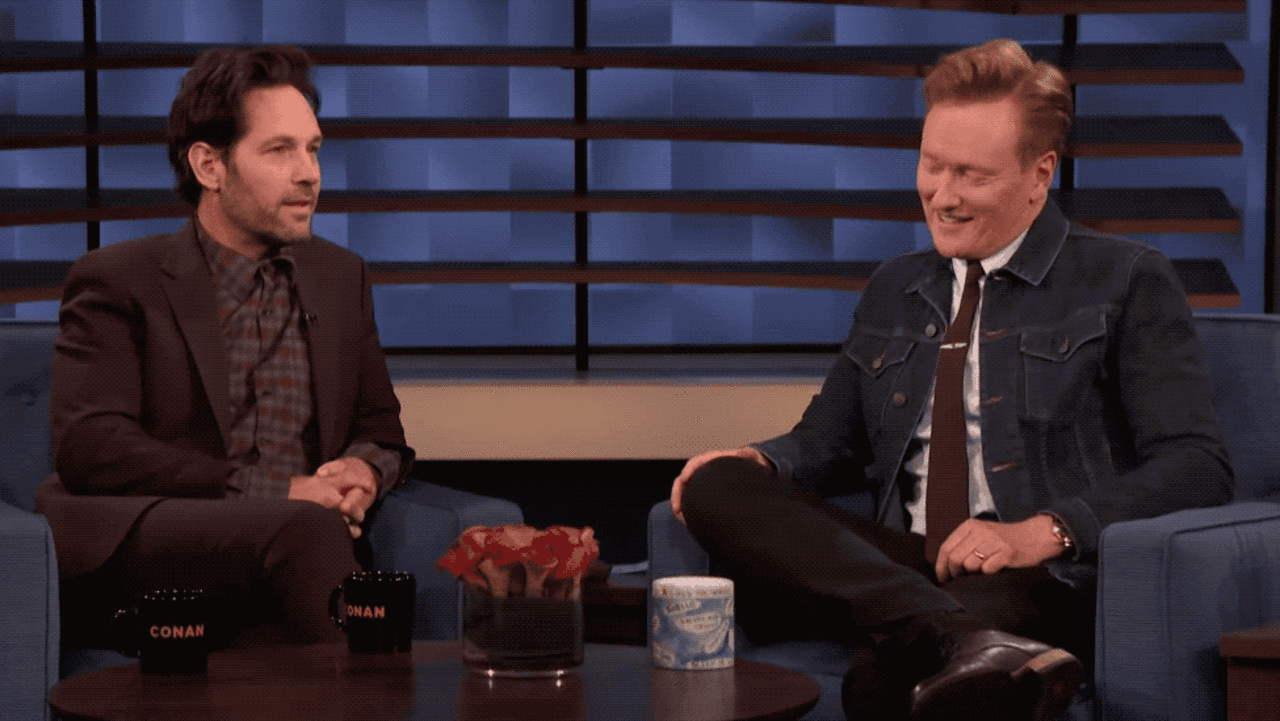 Paul Rudd celebrates 15 years of pranking Conan O’Brien with the same prank
