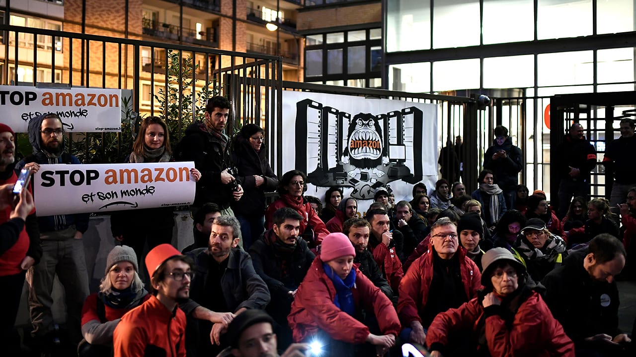 Black Friday protests: Climate change activists block access to Amazon - Fast Company