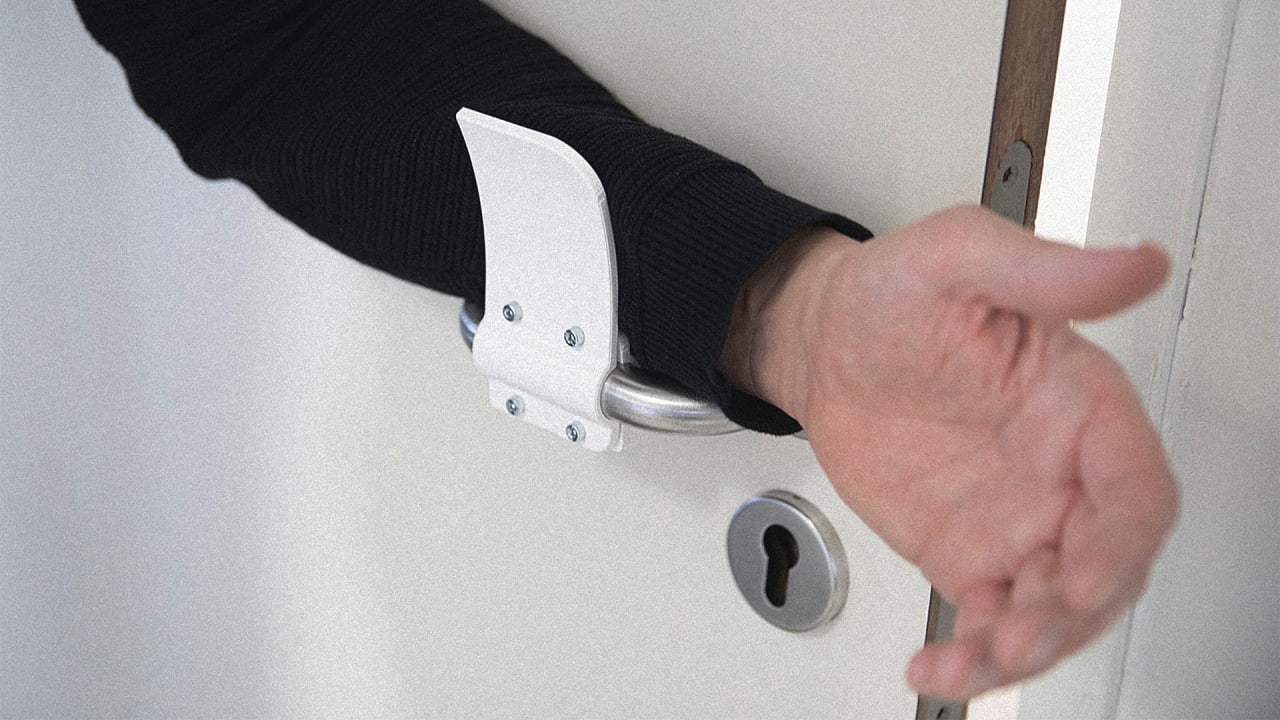 This simple, 3Dprintable attachment lets you open doors