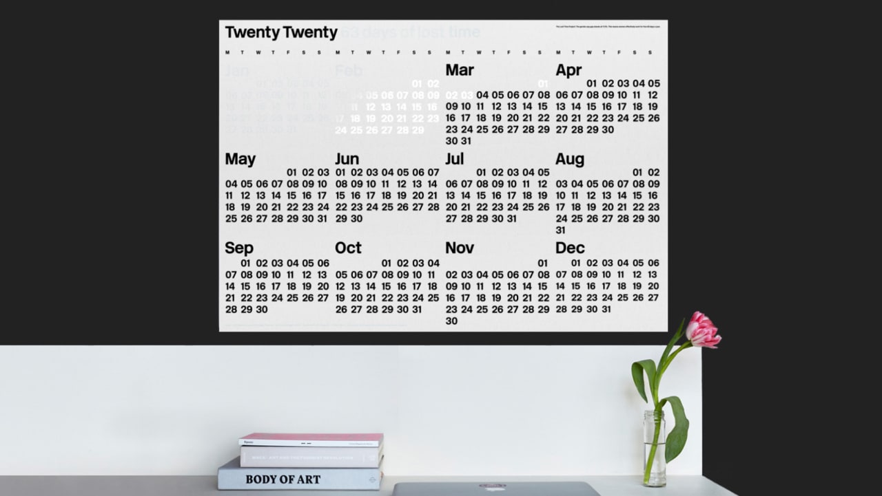This startling calendar marks 63 the unpaid days women work