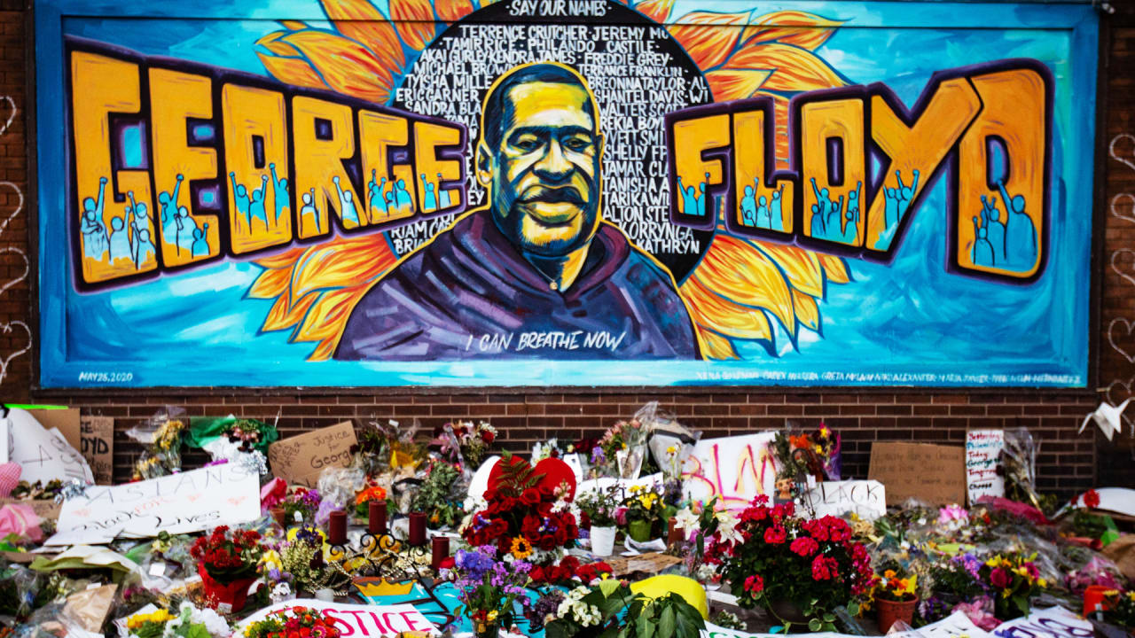 Artists are memorializing George Floyd with murals around ...