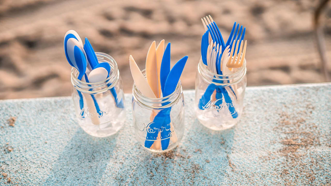 Newlight's straws and forks are made from greenhouse gases