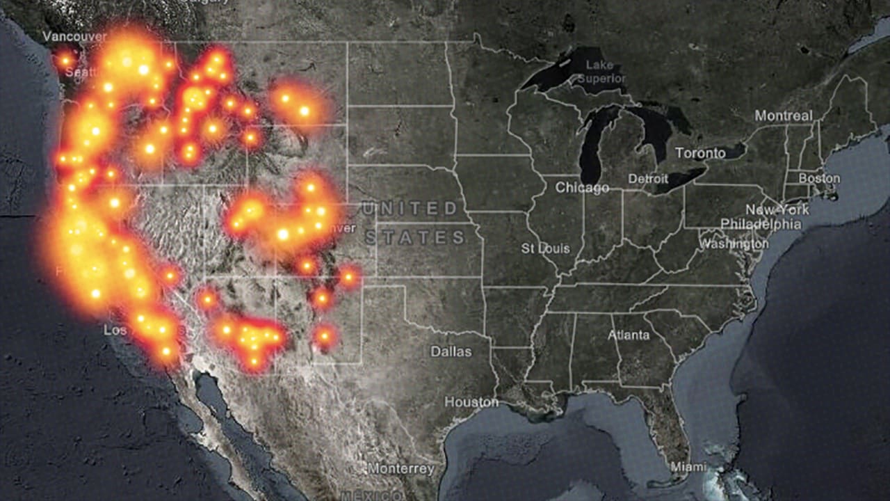 West Coast Wildfire Map Where Is The California And Oregon Fire Now