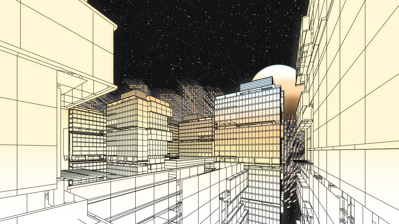 Is still building. Empty building. Office Electric City.