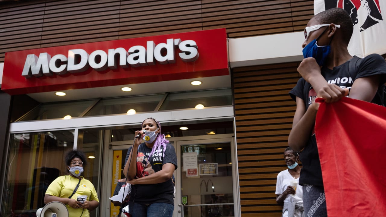 These 3 McDonald's Workers Are Striking for $15 per Hour, a Union