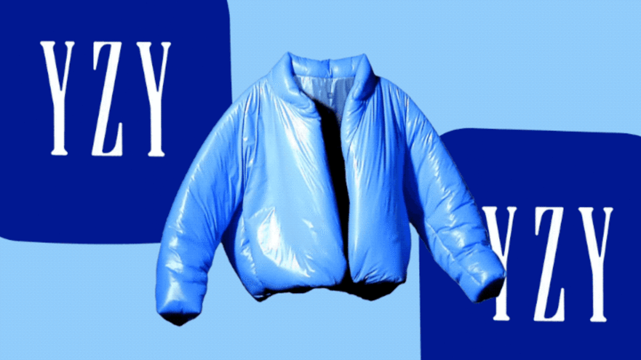 The Yeezy Gap Collection Drops With A 200 Electric Blue Jacket