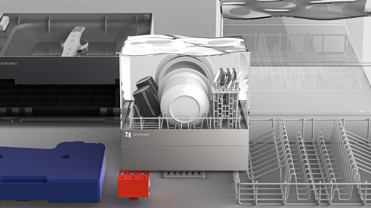 Heatworks crafted a no-plumbing-desired countertop dishwasher