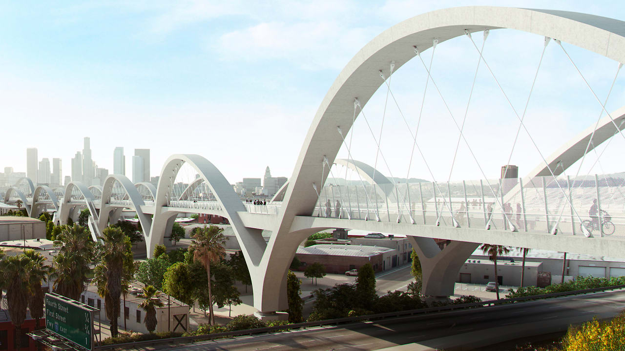 L.A.’s huge new bridge is intended for 23 million lbs . of people today