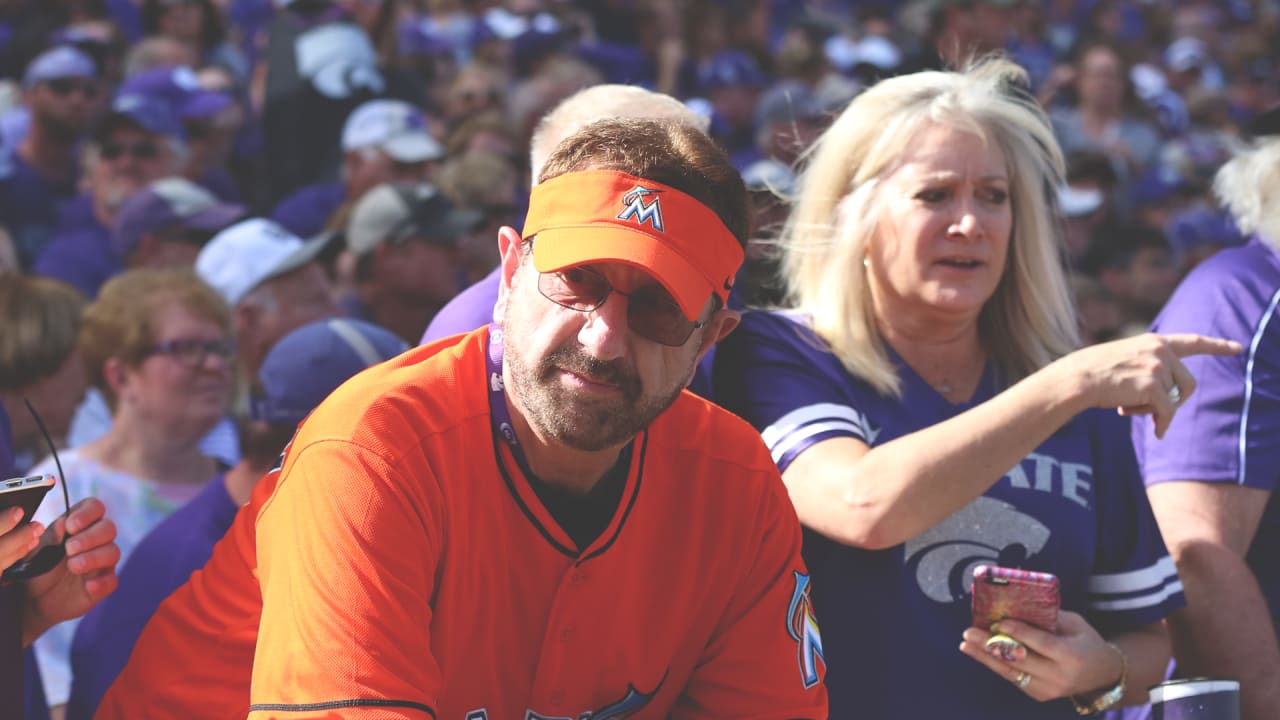 The Marlins Man imposter rounds the work-life bases