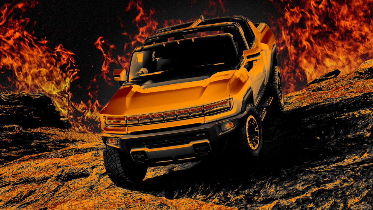 hummer ev vs normal car